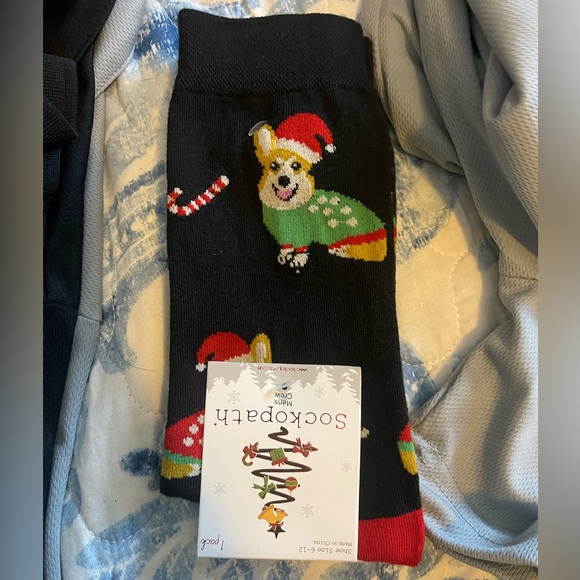 Corgi dog Christmas socks by sockopath - Picture 1 of 2